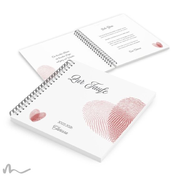 Gästebuch Taufe Fingerprint