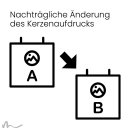 Nachträgliche Änderung Kerzenaufdruck